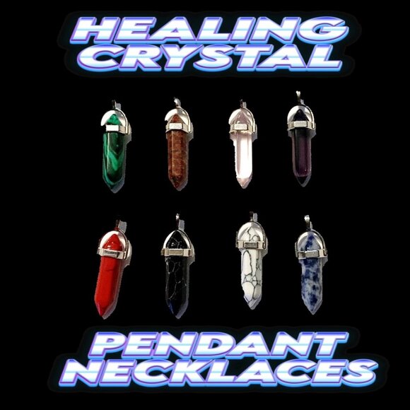 Witch’s Healing Crystal Pendant Collection – 8 Stones of Power & Intention - Picture 1 of 12